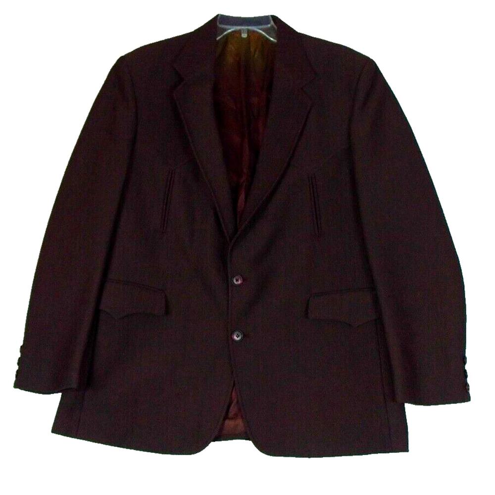 Vintage‎ Circle S Size 46S Western Sport Coat Jacket Blazer Made In USA Cowboy
